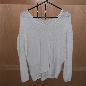 Off white crochet sweater top